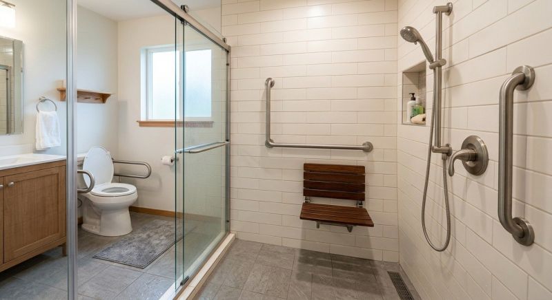 Elderly Shower Installation detail